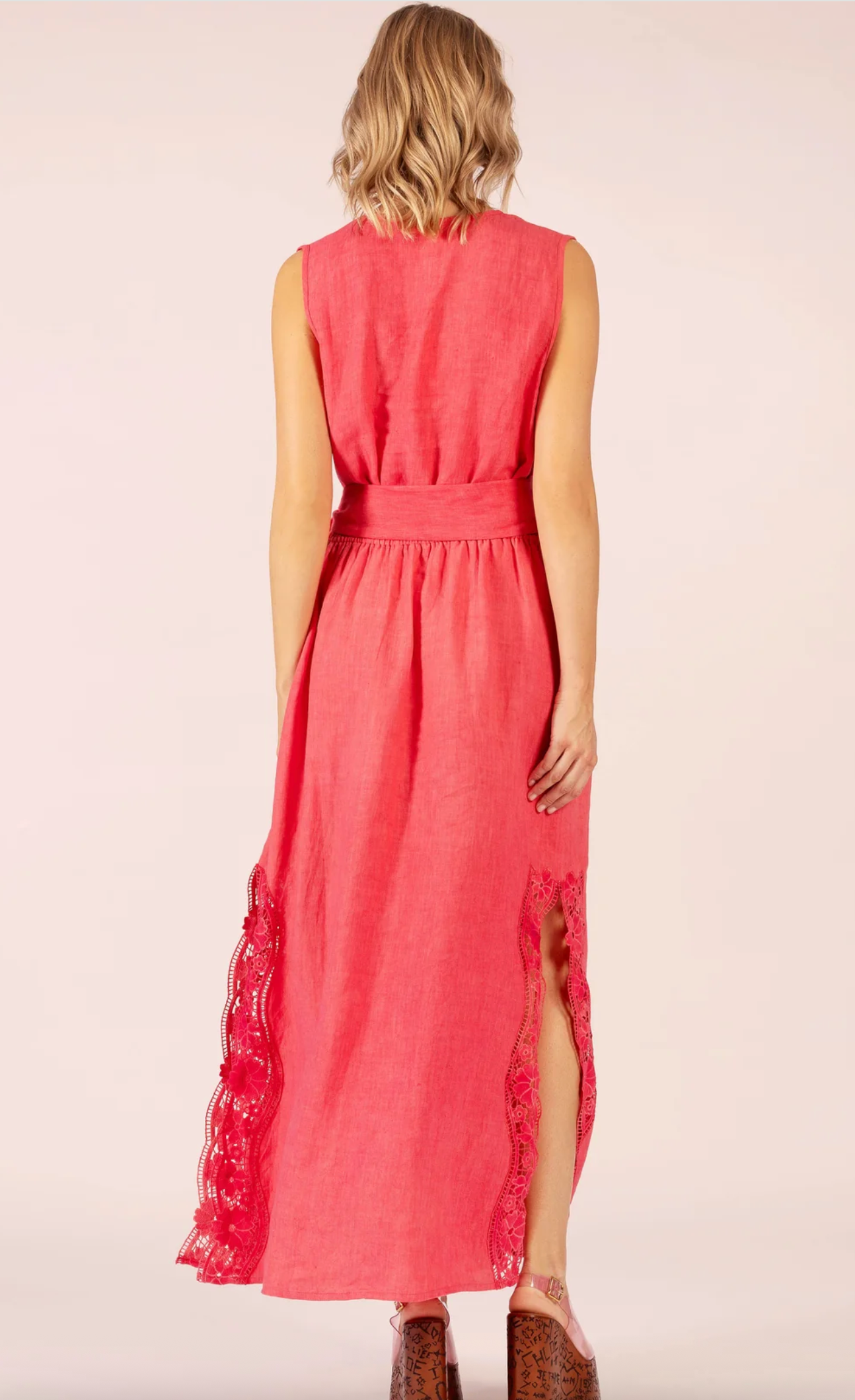 Stella Linen and Lace Dress