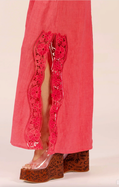 Stella Linen and Lace Dress