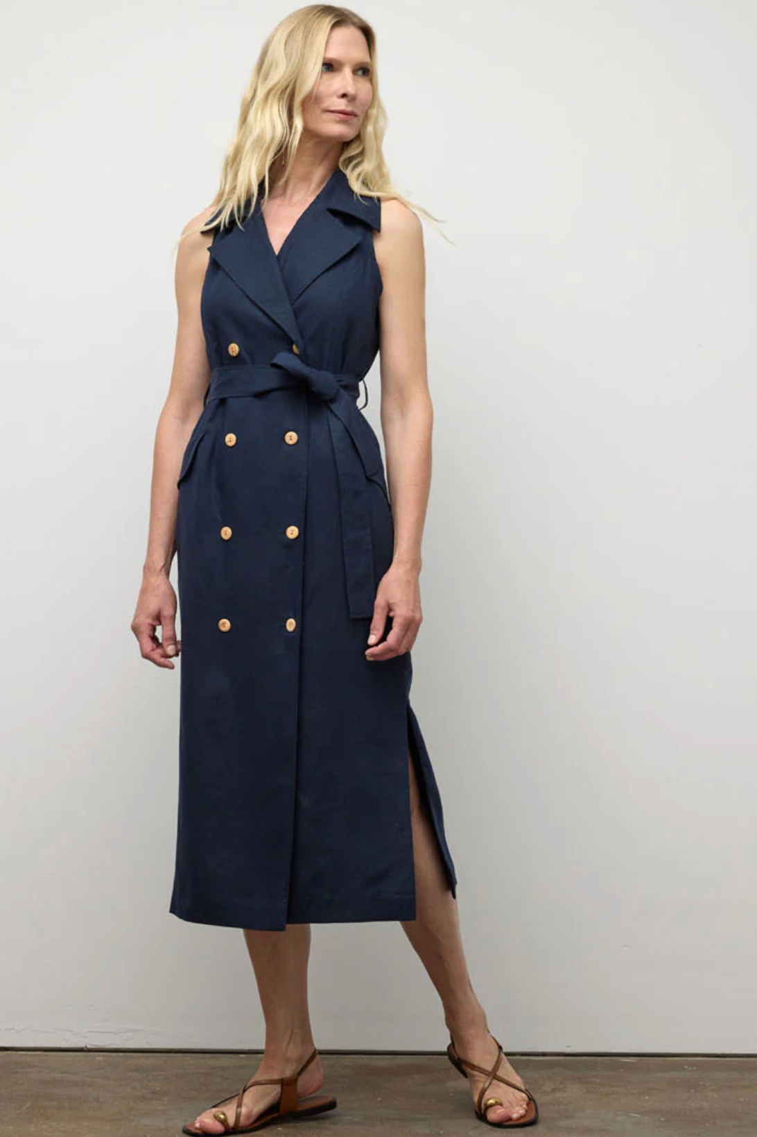 Sleeveless Trench Dress