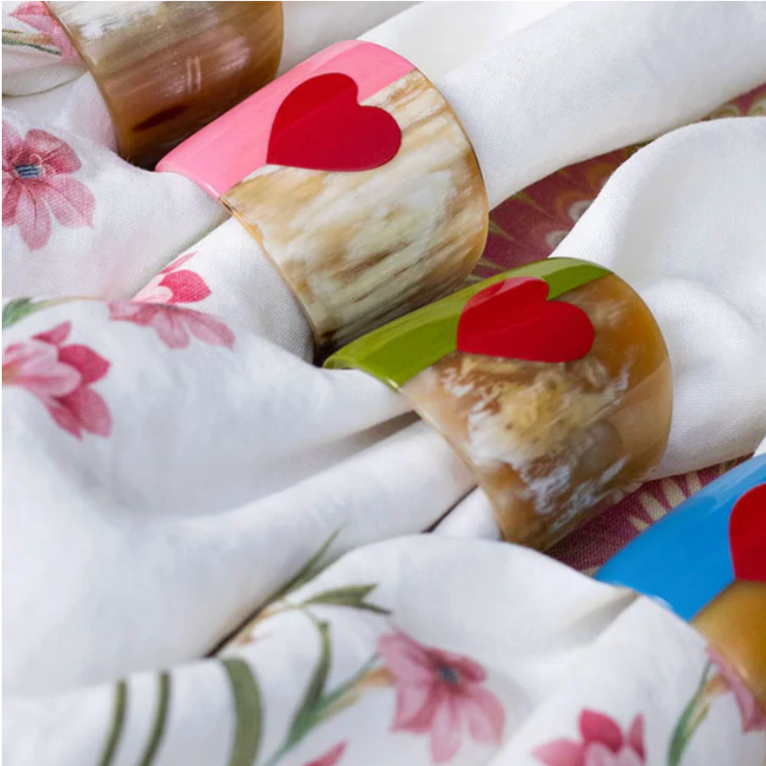 Heart Napkin Ring - Set of 4