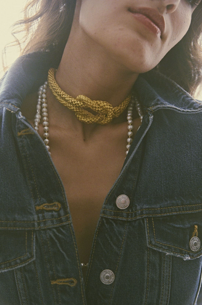 Norfolk Sailor Knot and Pearl Choker
