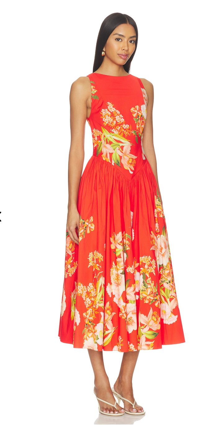 Boat Neck Midi Dress