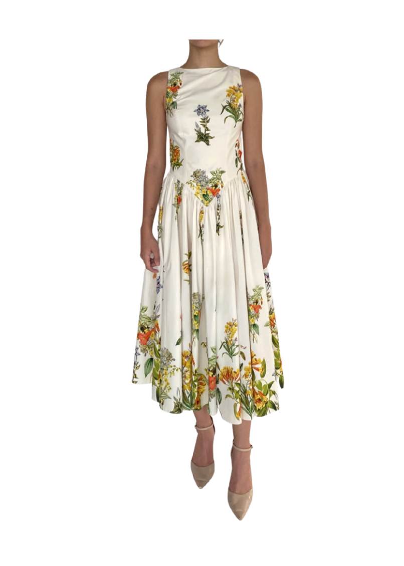 Beaded Boat Neck Midi Dress