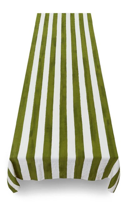 Striped Linen Tablecloth