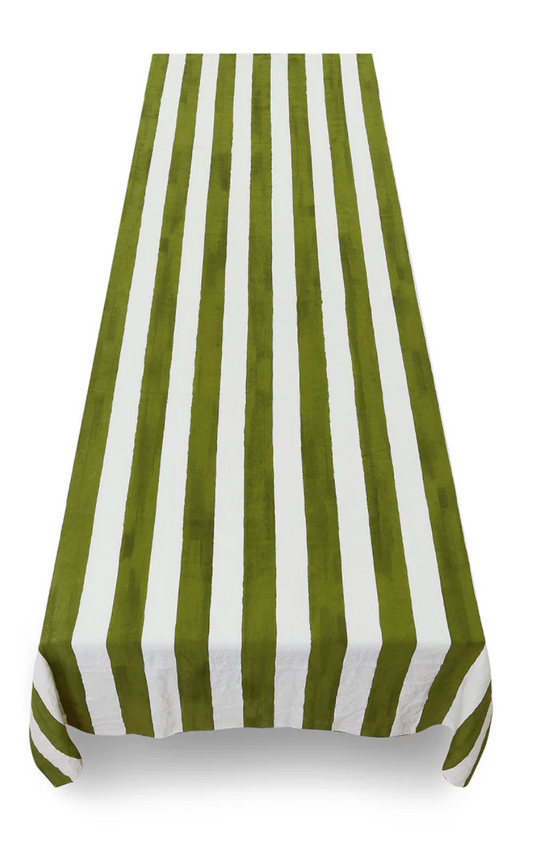 Striped Linen Tablecloth