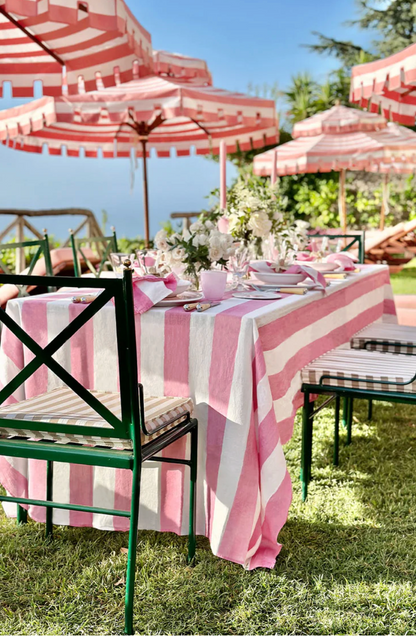 Striped Linen Tablecloth