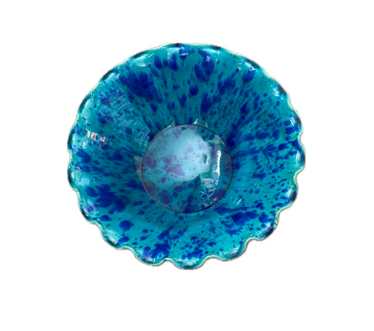 Glazed Ruffled Bowl