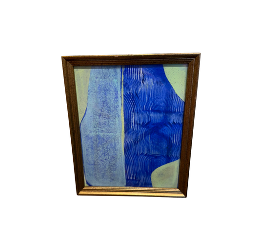 Light Blue & Blue Abstract Print