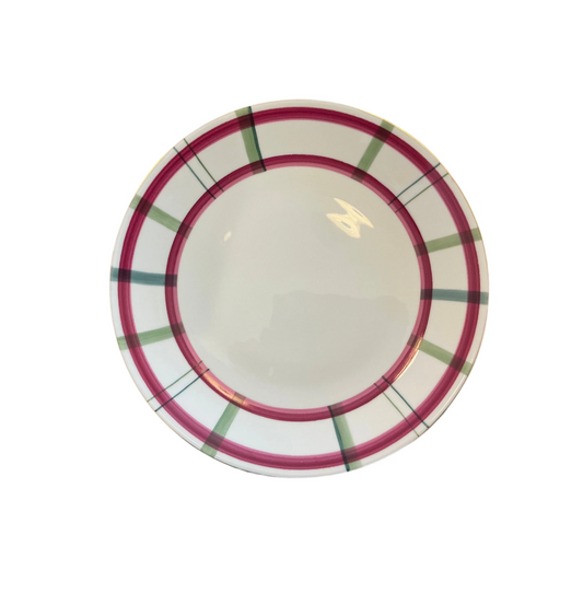 Dinner Plates in Madras Pattern
