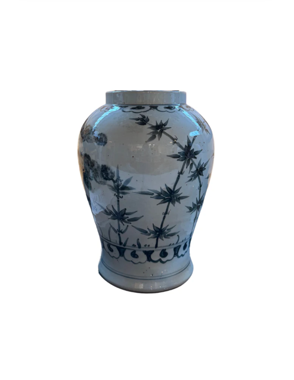 Monochrome Hand Painted Porcelain Vase