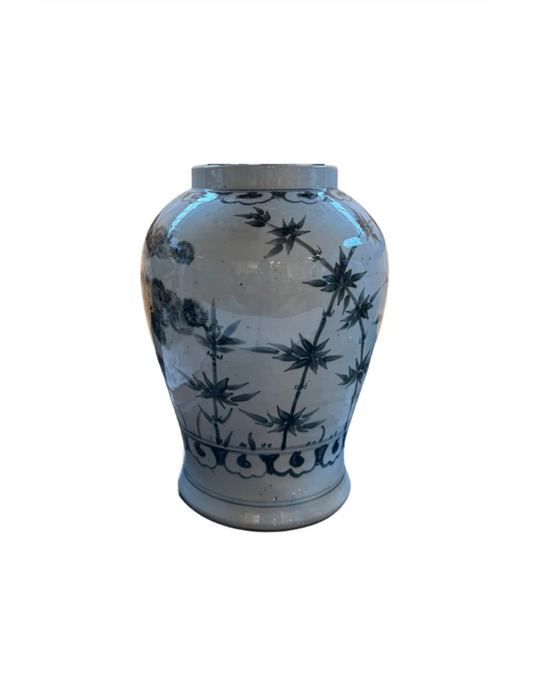 Monochrome Hand Painted Porcelain Vase