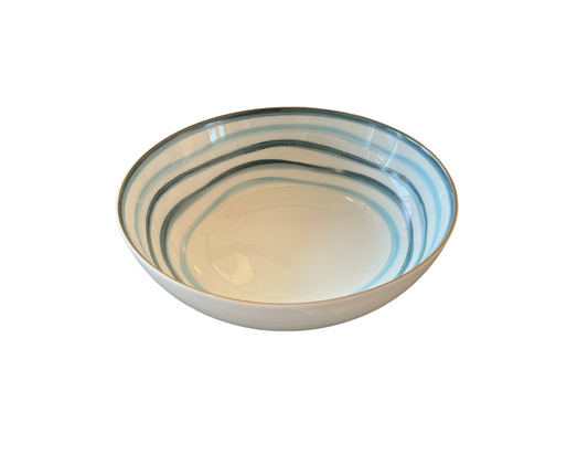 Dinner Plate & Round Bowl Collection in Ondes (Waves) Pattern