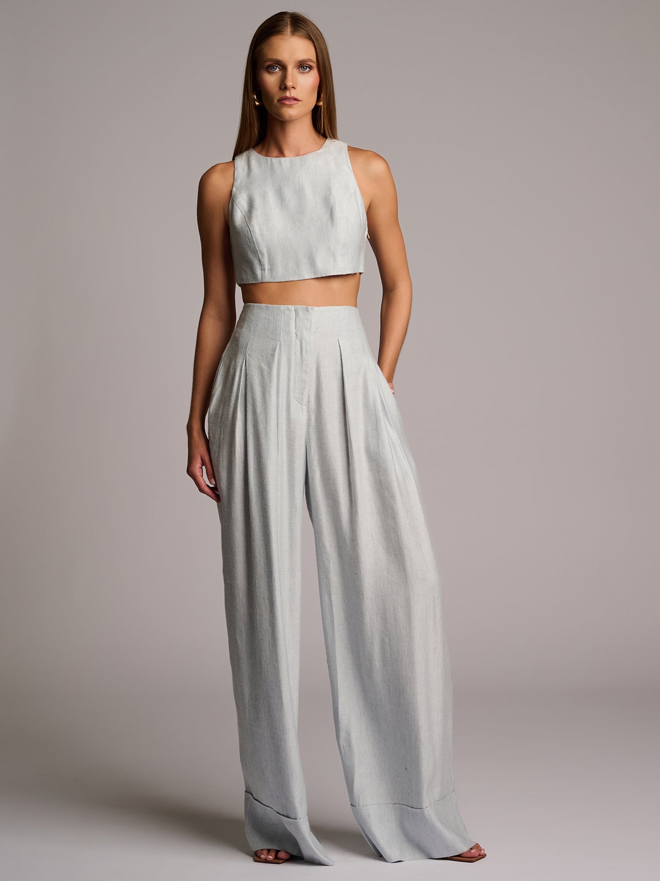 TERREL TOP  - BLUE CHAMBRAY