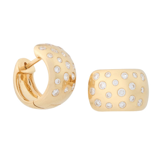 Shell Diamond Sprinkle Dome Huggies