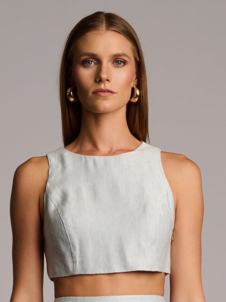 TERREL TOP  - BLUE CHAMBRAY