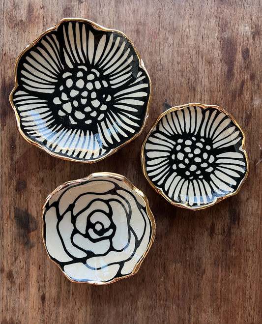 3" Flower Jewelry Dish