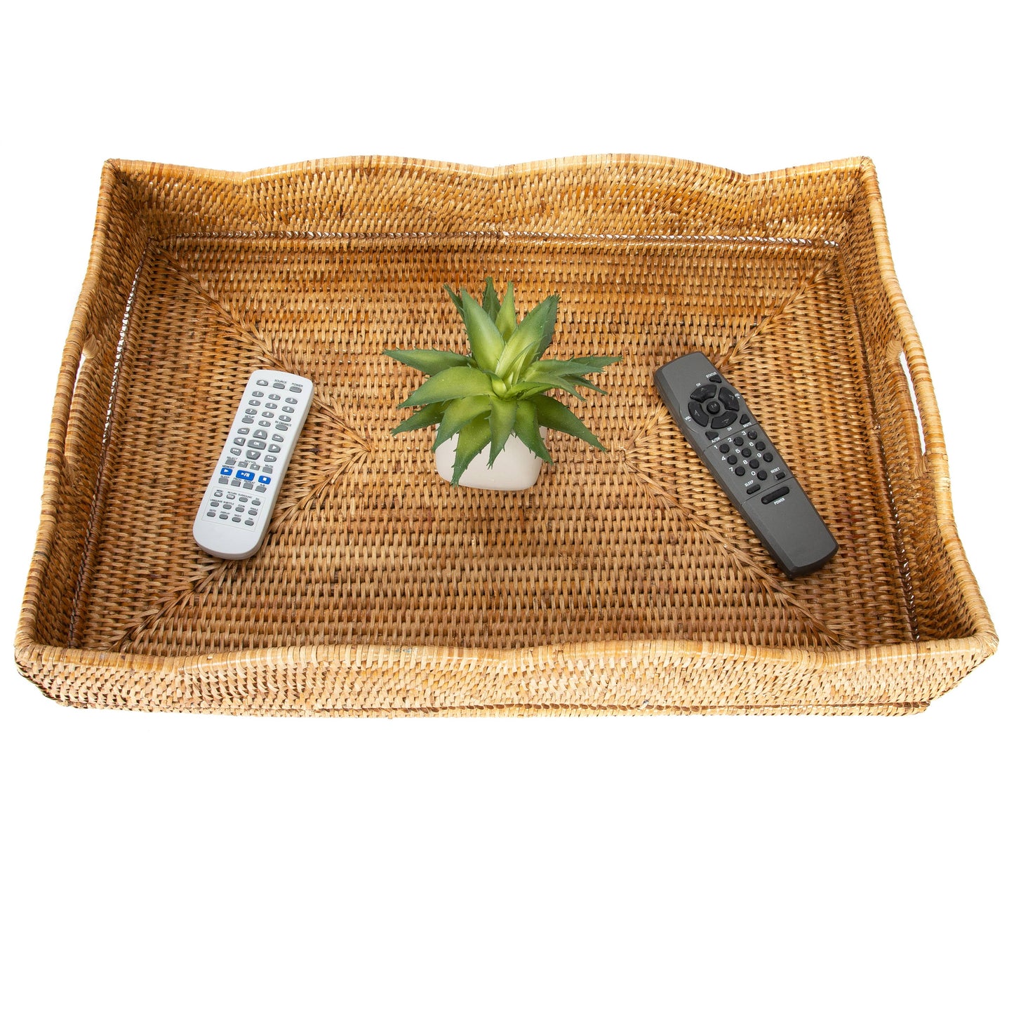 Rattan Scallop Tray