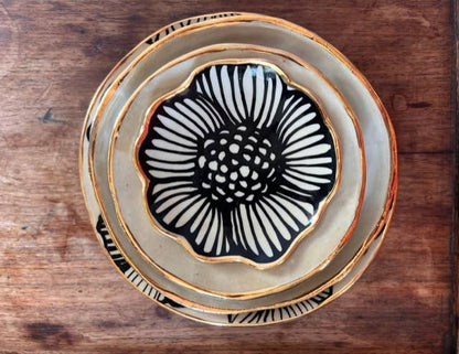 4" Flower Ceramic Dish