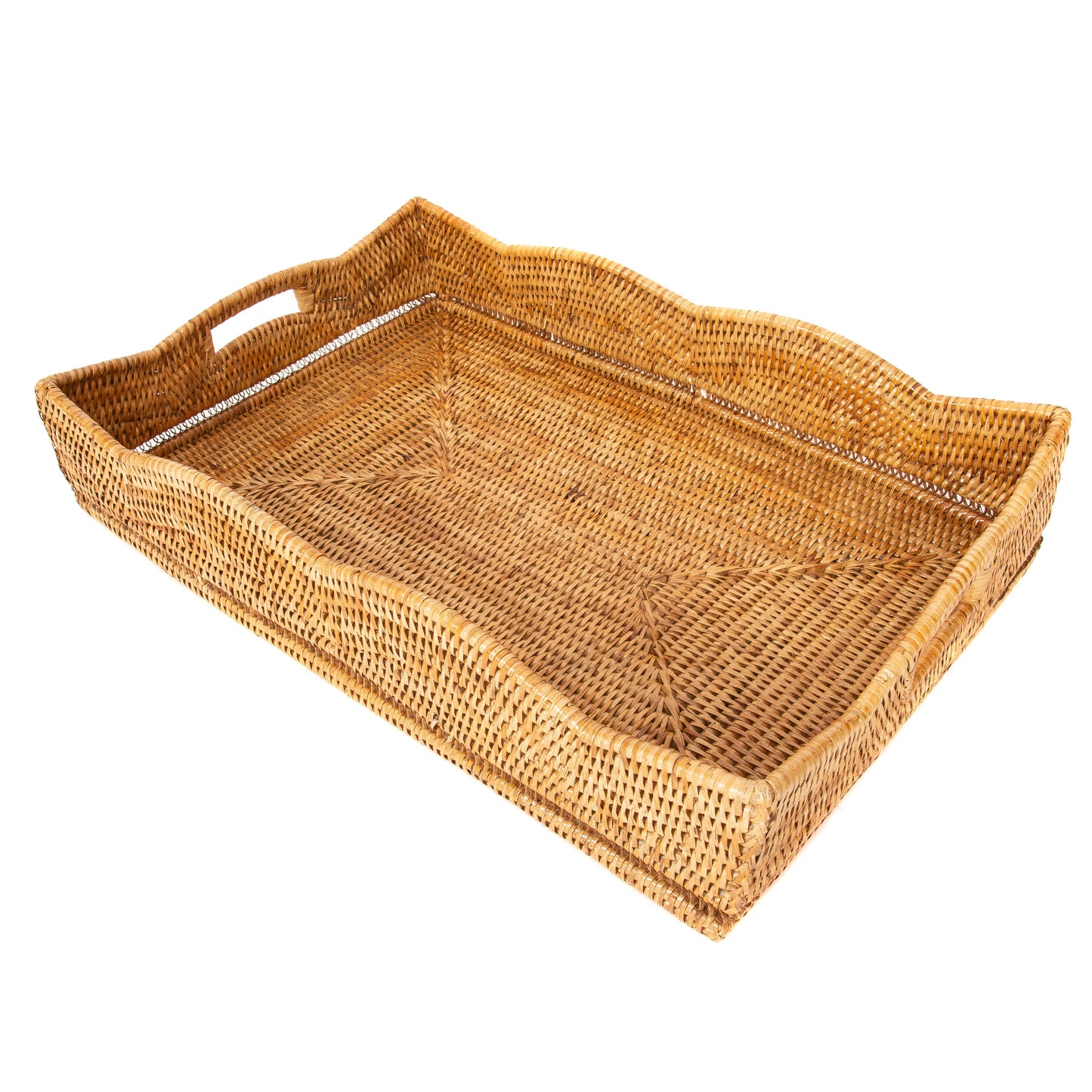 Rattan Scallop Tray