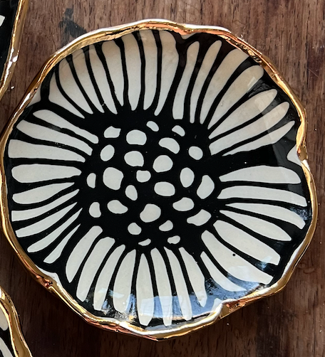 4" Flower Ceramic Dish