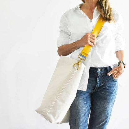 Tote Bag with Leather Strap