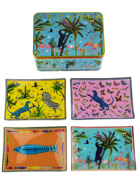 Tin Jungle 4 Glass Plates
