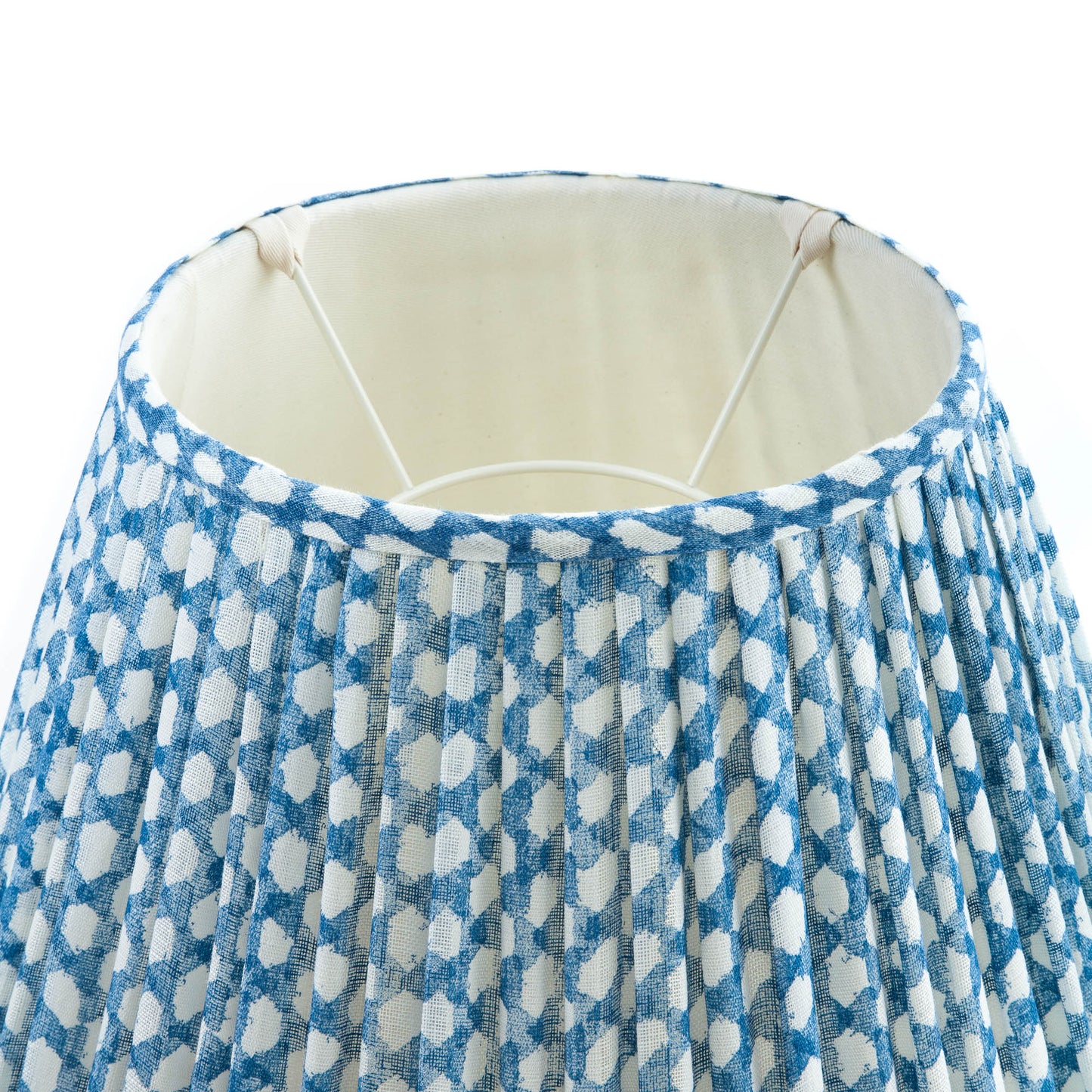 Blue Wicker Round Lampshade