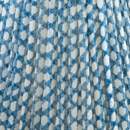 Blue Wicker Round Lampshade