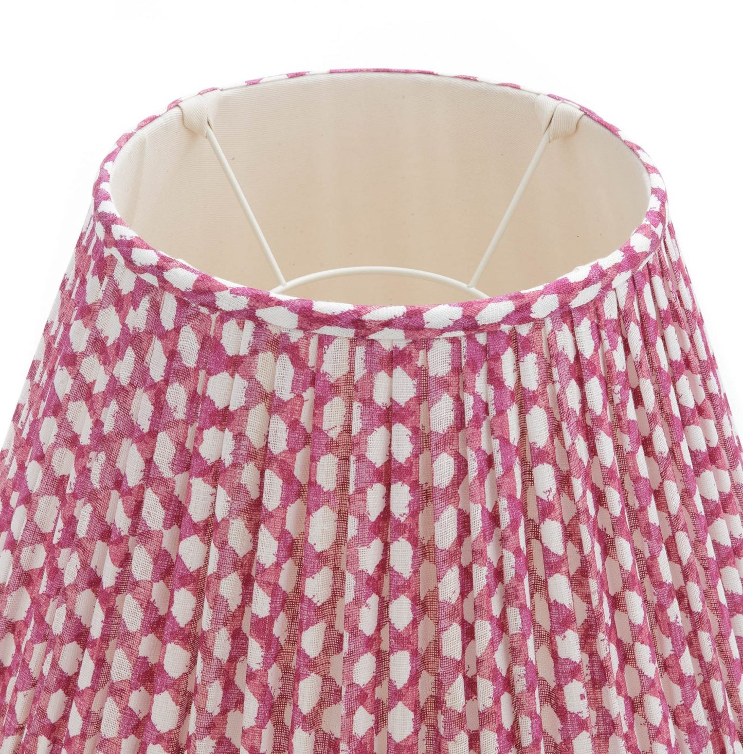 Fuchsia Wicker Round Lampshade