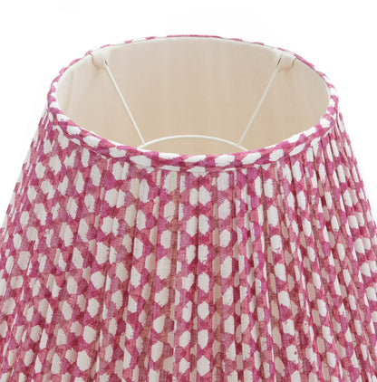 Fuchsia Wicker Round Lampshade