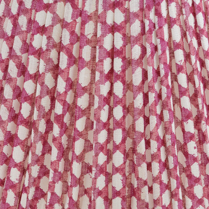 Fuchsia Wicker Round Lampshade