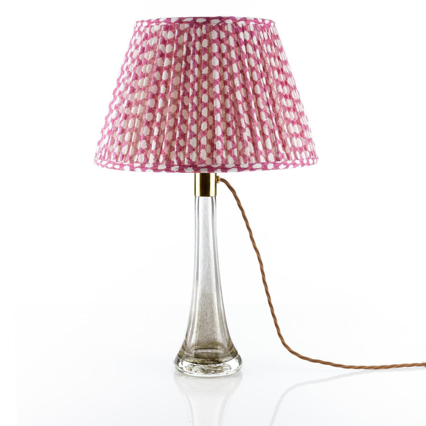 Fuchsia Wicker Round Lampshade