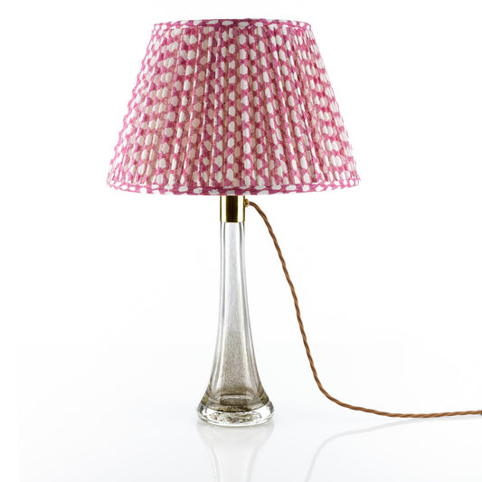 Fuchsia Wicker Round Lampshade