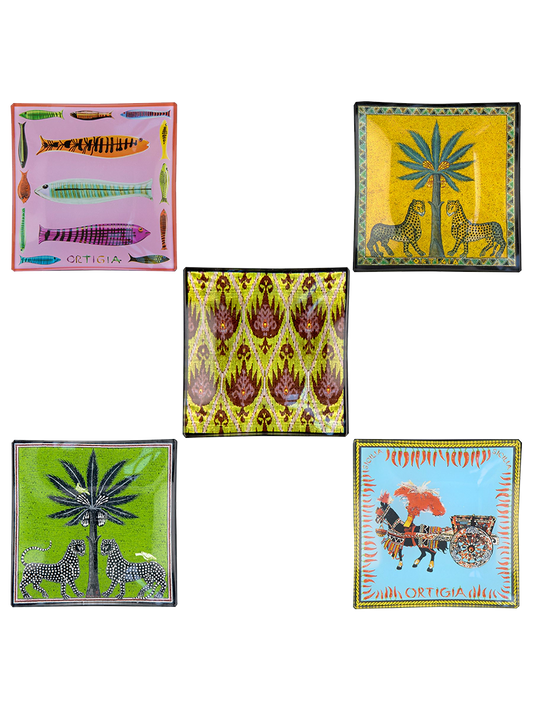 Tin Carretto 5 Glass Plates